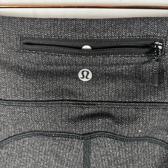 Lululemon Speed Tight IV Giant Herringbone Black Gray Leggings With Pockets - Picture 7 of 7